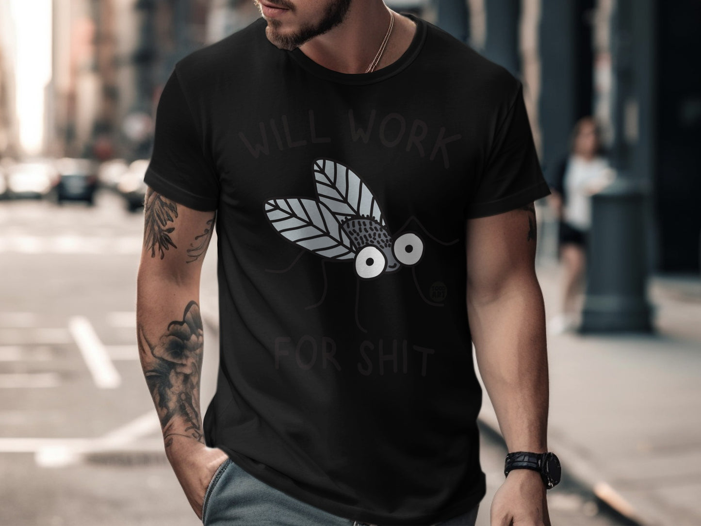 Will Work For Shit Funny Graphic T-Shirt