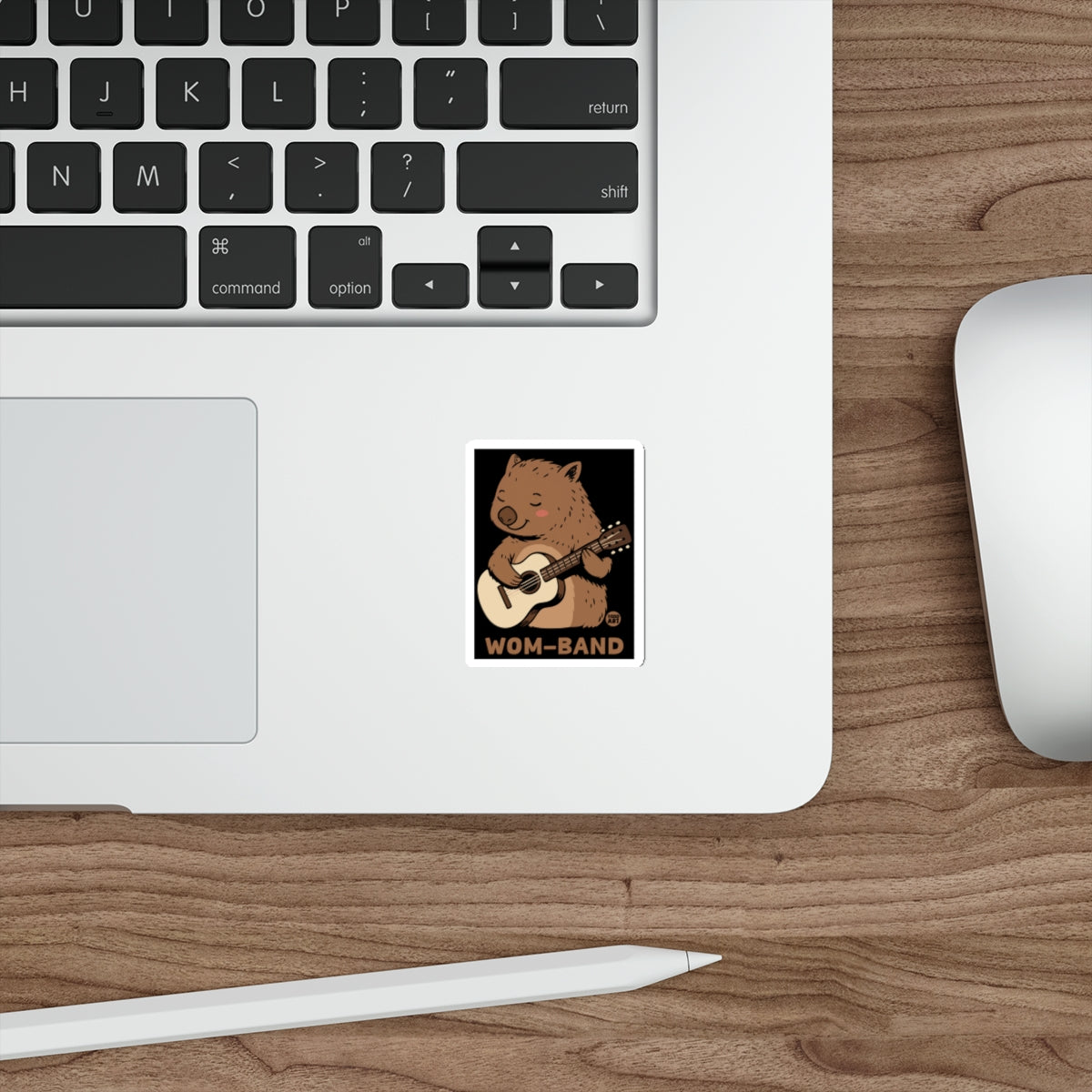 Cute Wombat Playing Guitar Womb-Band Sticker Decal