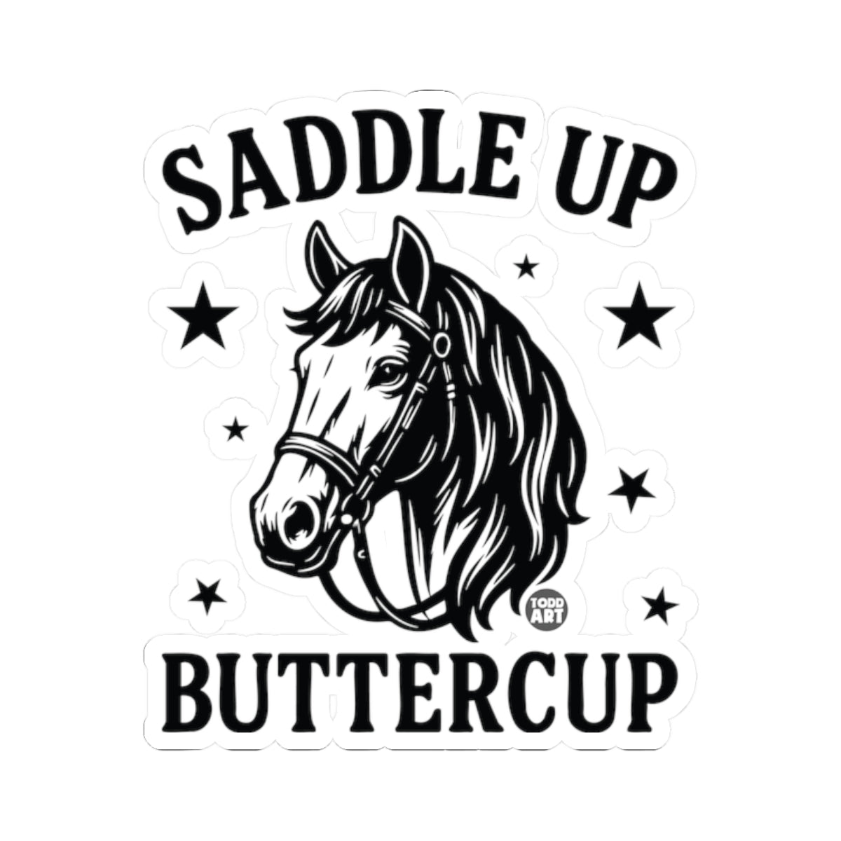 Western Horse VibesTodd Art Sticker