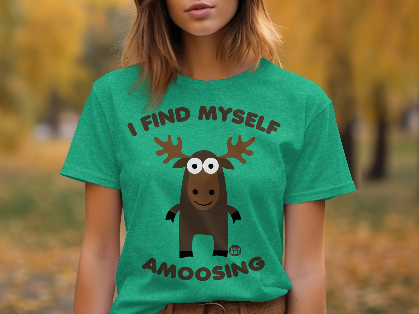 I Find Myself Amoosing Funny Moose Graphic T-Shirt