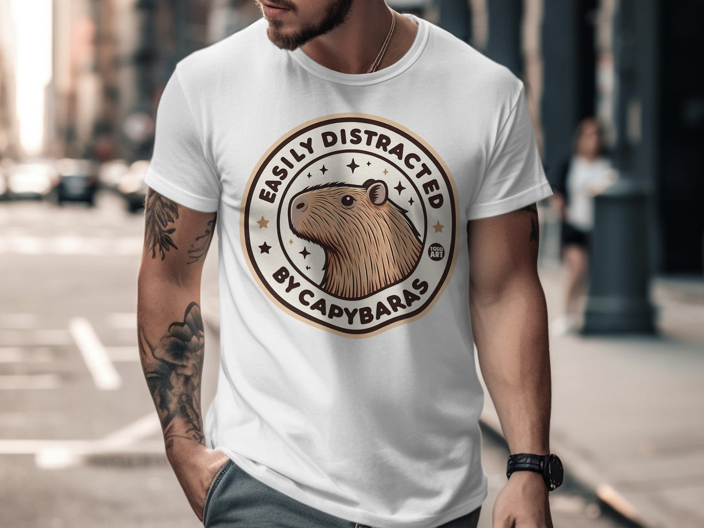 Easily Distracted By Capybaras Graphic Tee