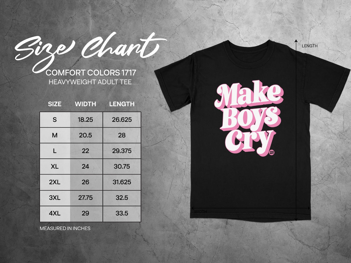 Make Boys Cry Heavyweight Adult Tee