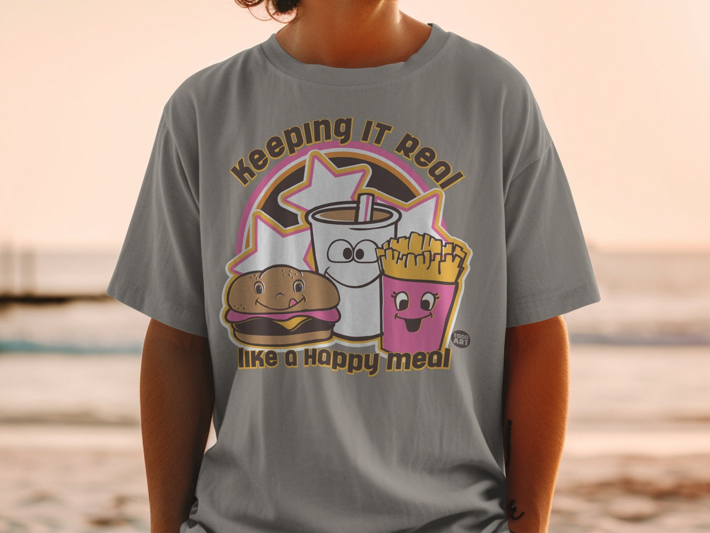 Keeping It Real Like a Happy Meal Graphic T-shirt