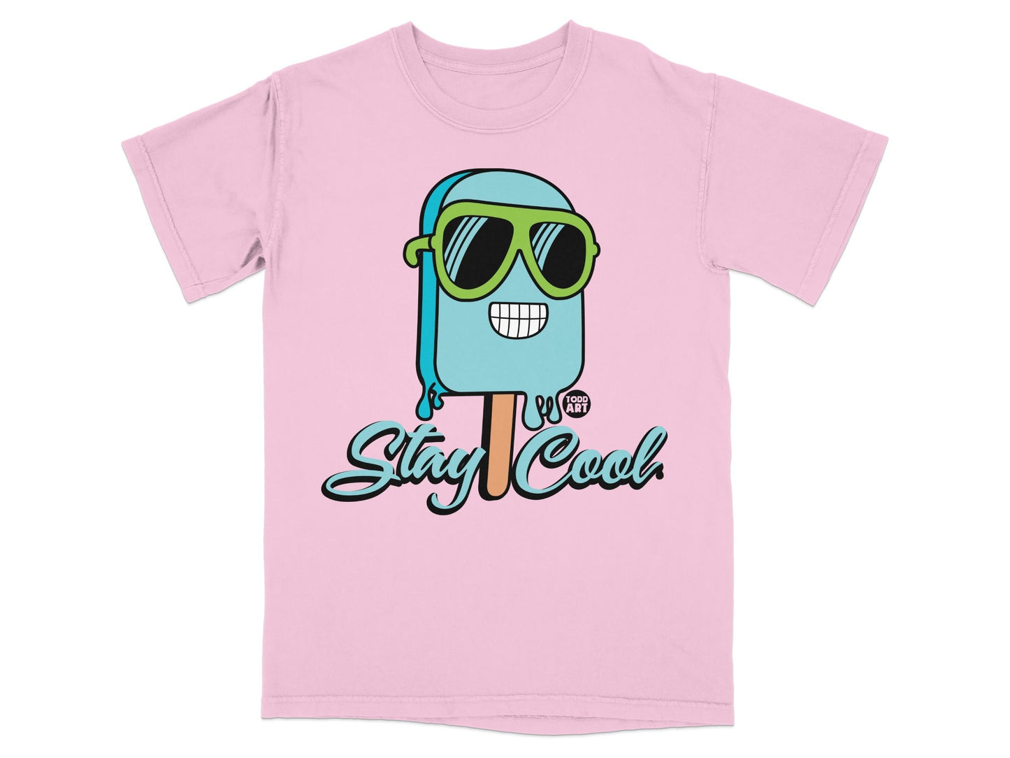 Stay Cool Popsicle Character T-Shirt Fun Graphic Tee