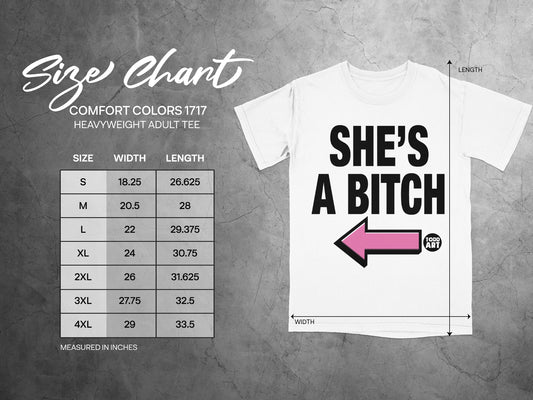 SHE'S A BITCH Comfort Colors 1717 Adult Tee product type