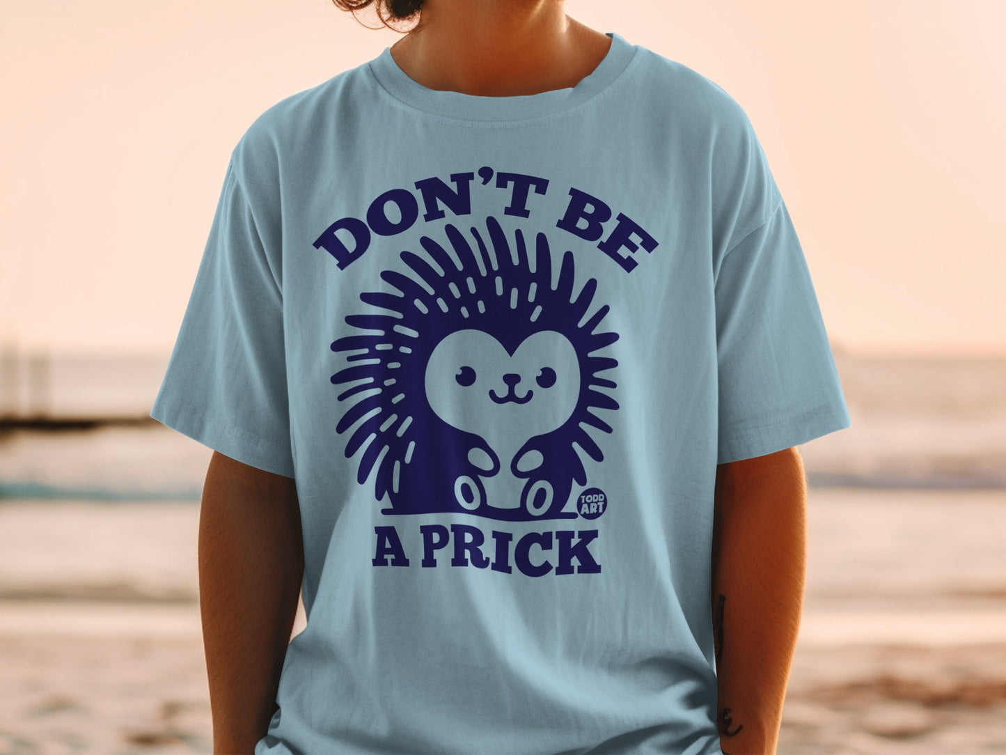 Don't Be A Prick Cute Hedgehog Graphic T-shirt