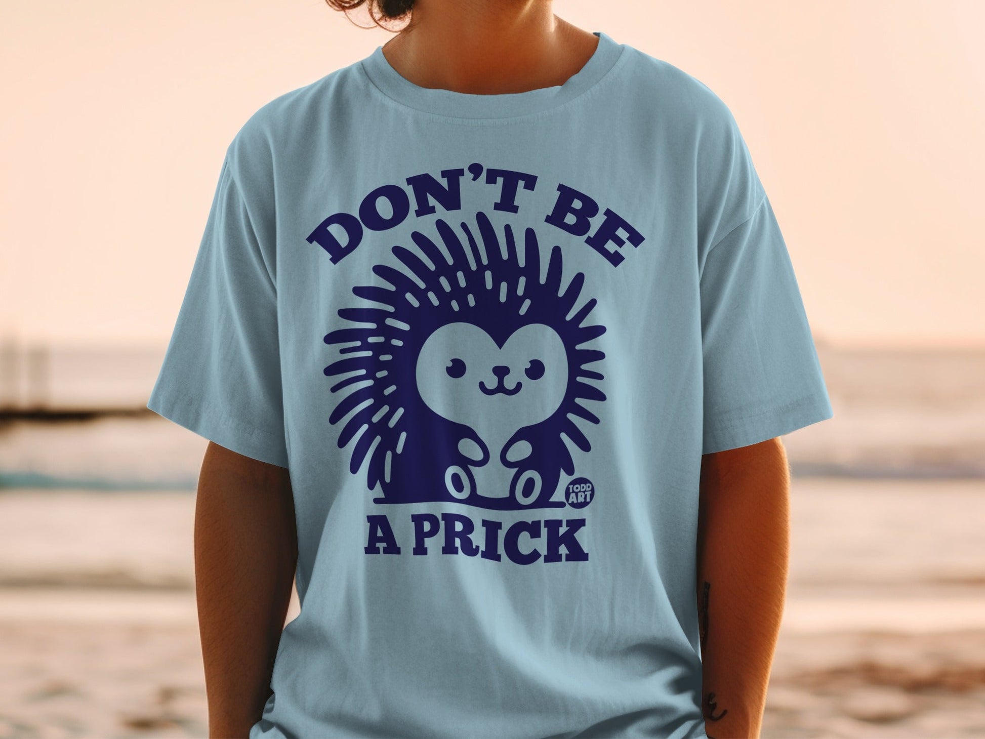 Don't Be A Prick Cute Hedgehog Graphic T-shirt
