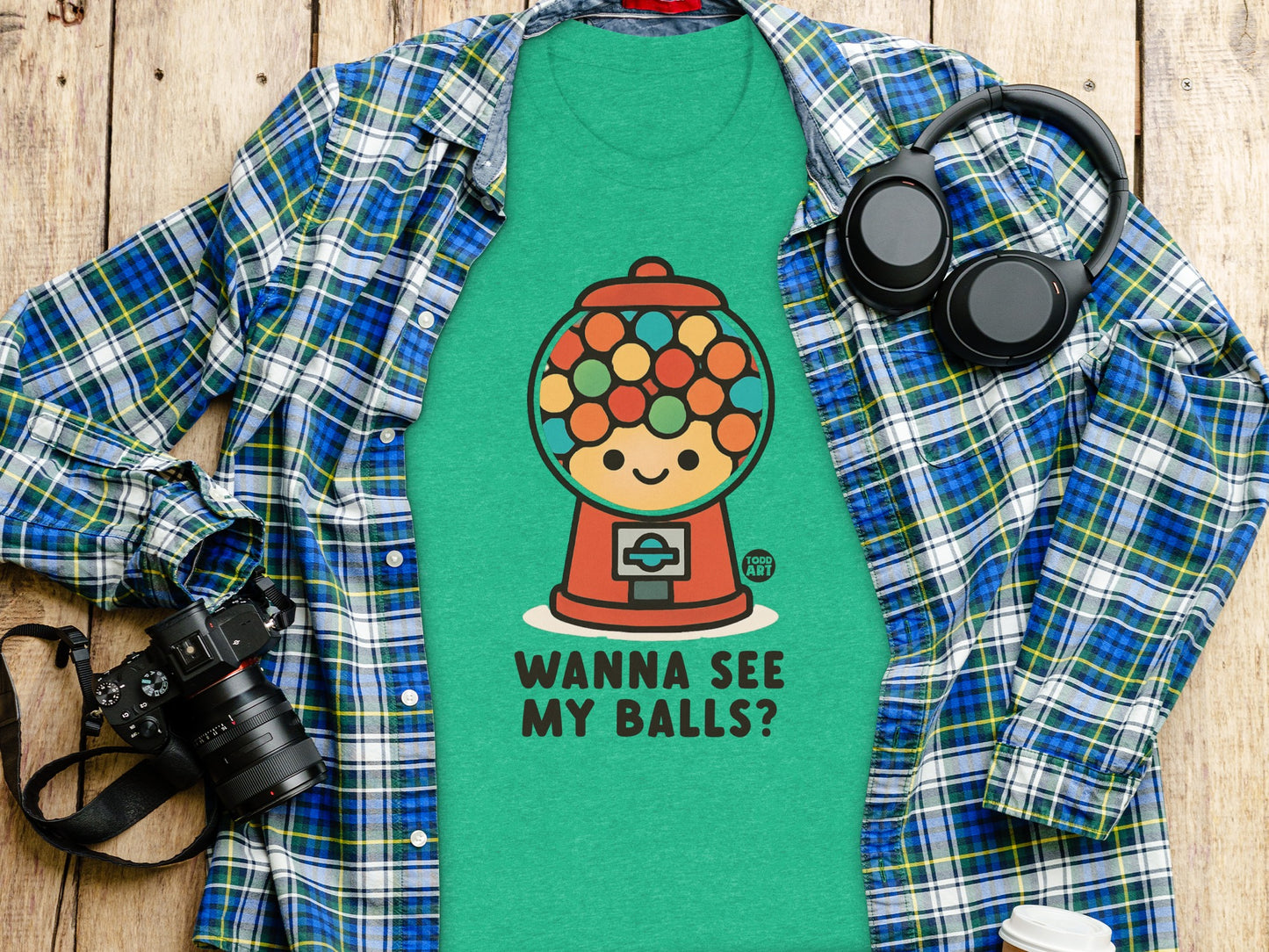 Wanna See My Balls Gumball Machine T-Shirt
