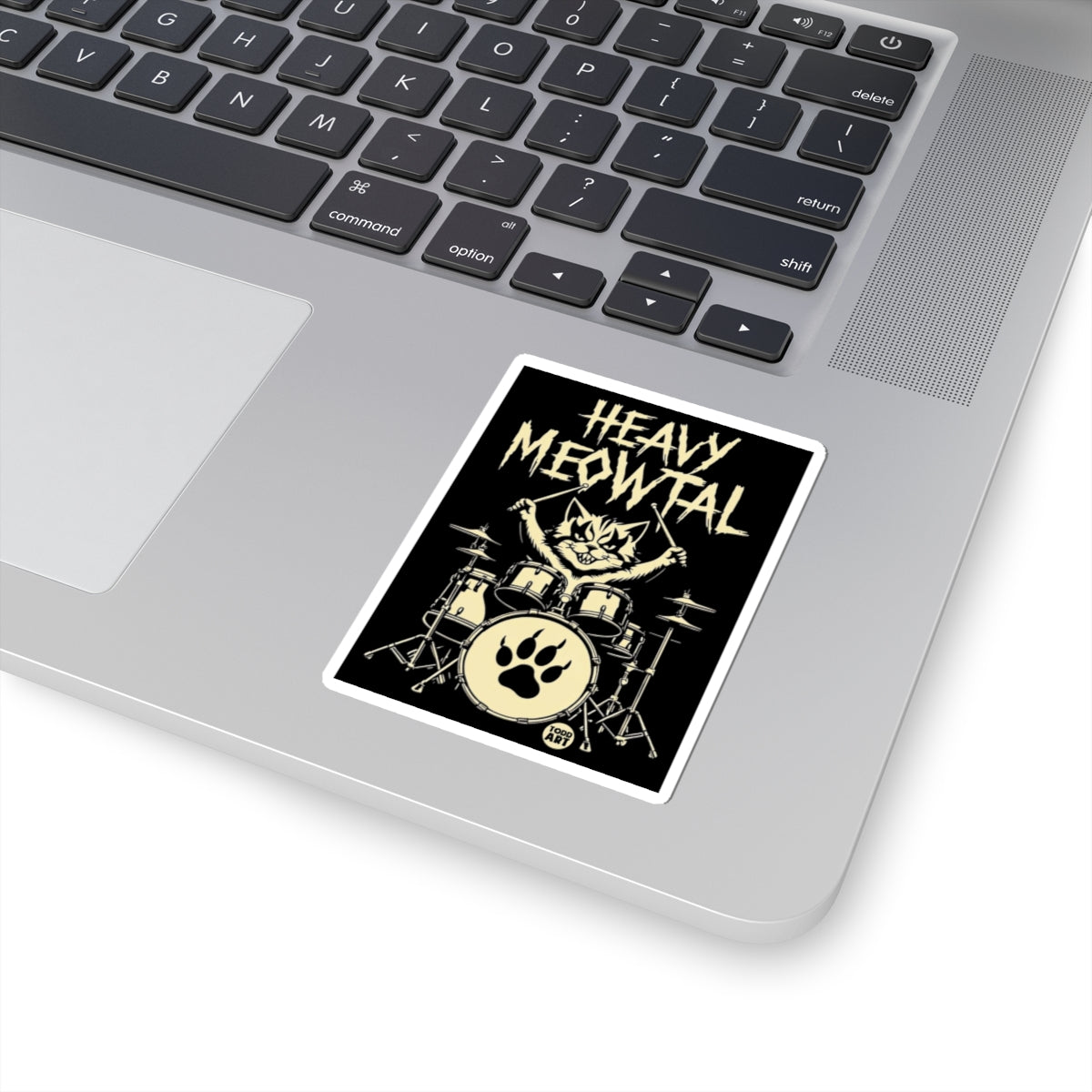 Drum CatTodd Art Sticker