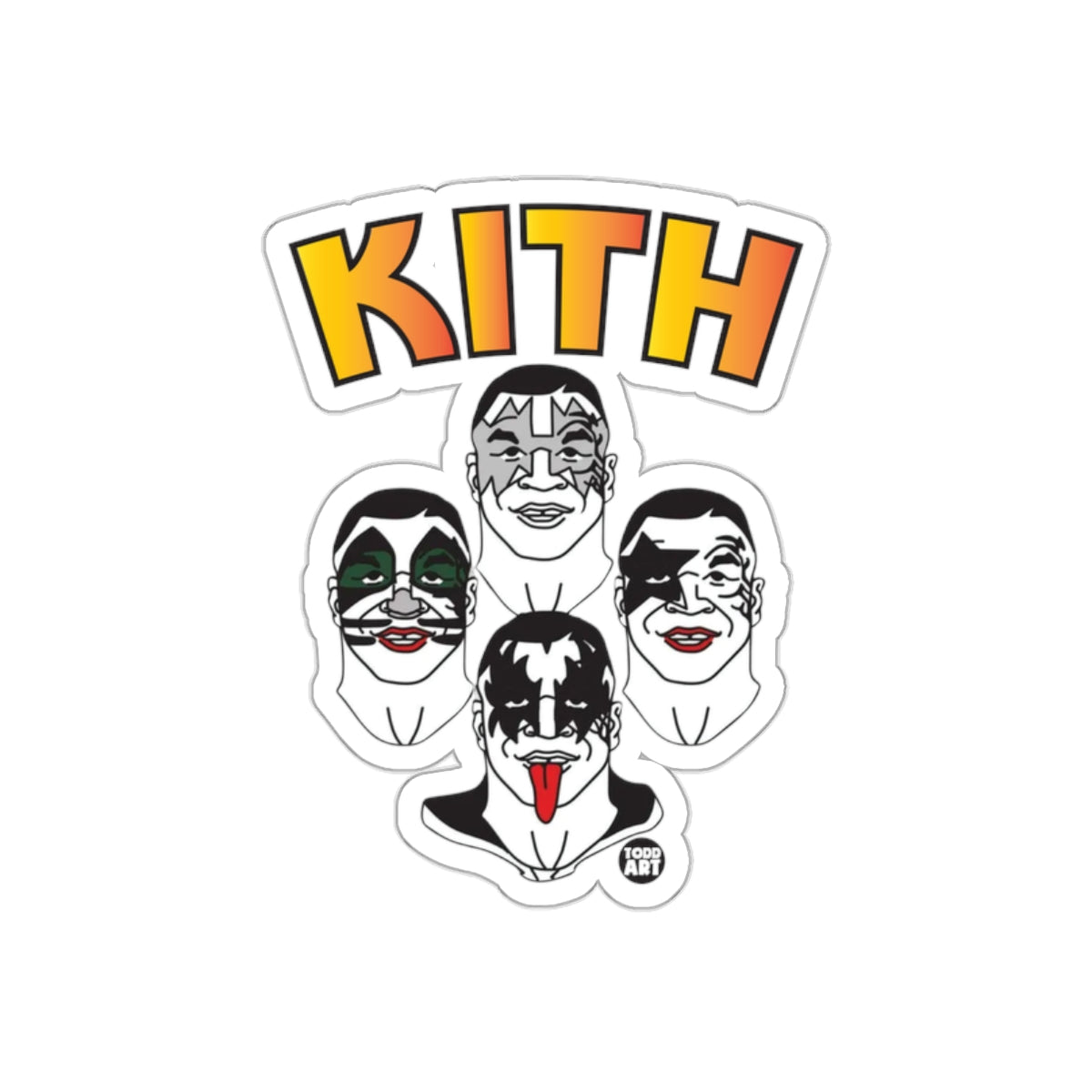 Kith Mike Tyson KISS Tribute ToddArt Design Premium sticker