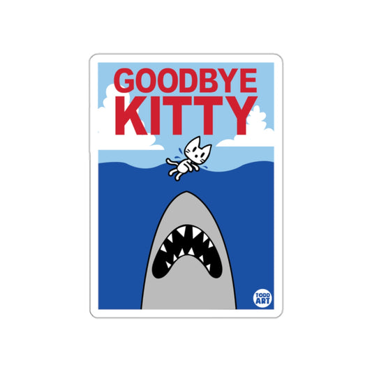 Goodbye Kitty Shark Art Humorous Cartoon Product