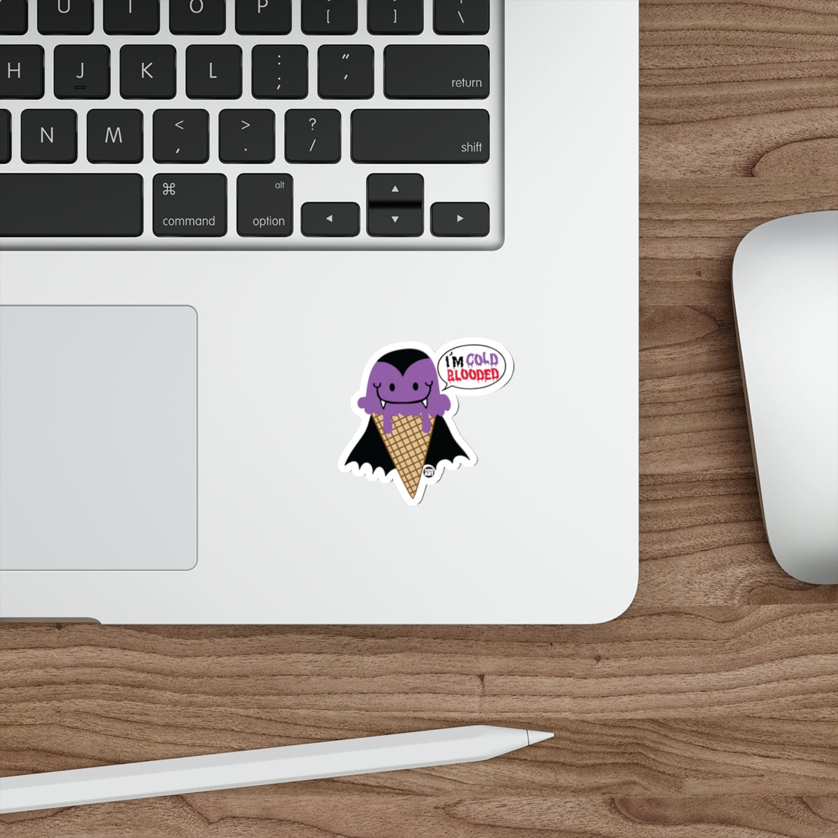 Spooky Cute Vampire Ice Cream Cone I'M COLD BLOODED 