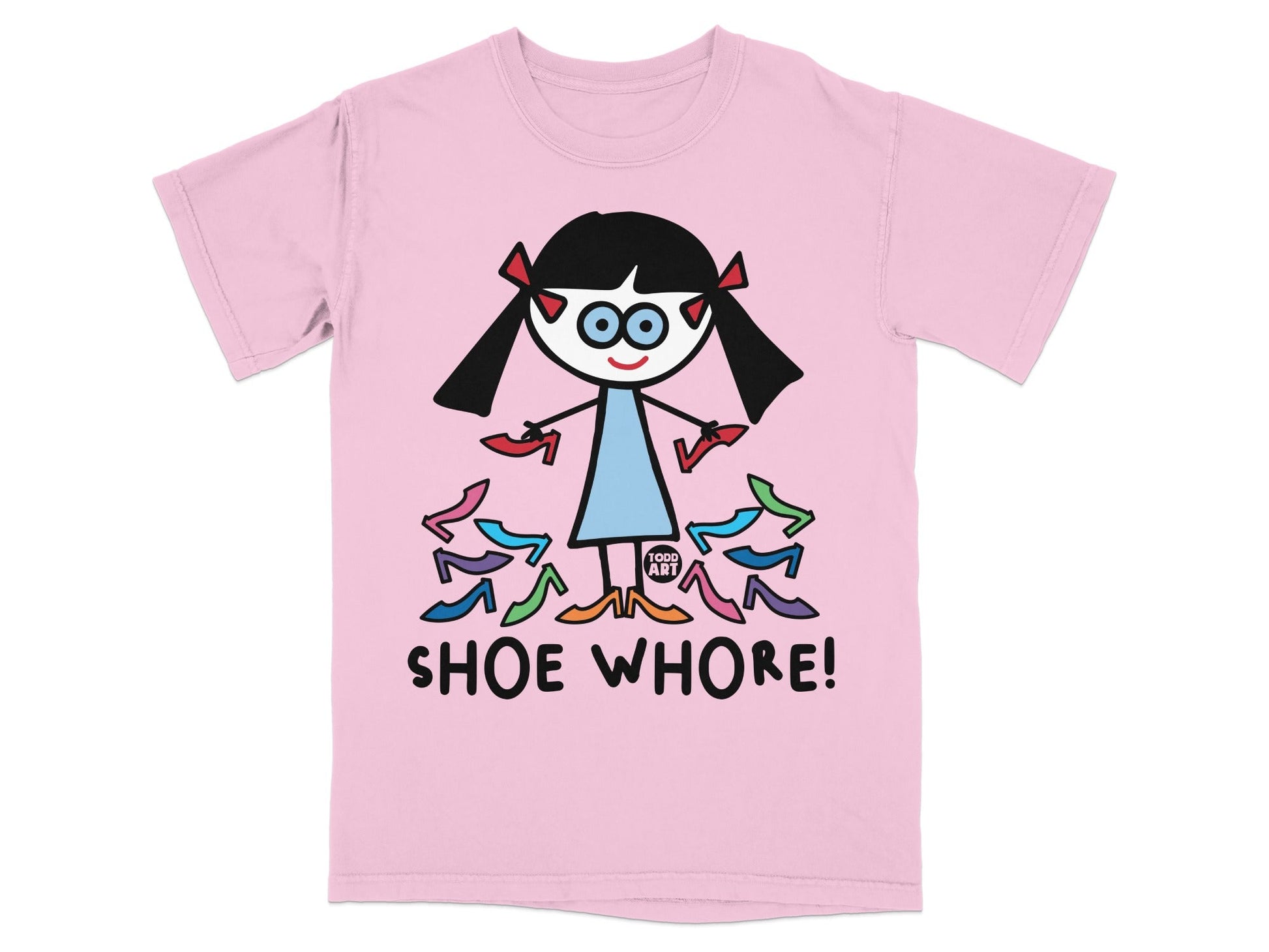 Cute Cartoon Shoe Whore T-Shirt Fun Graphic Tee