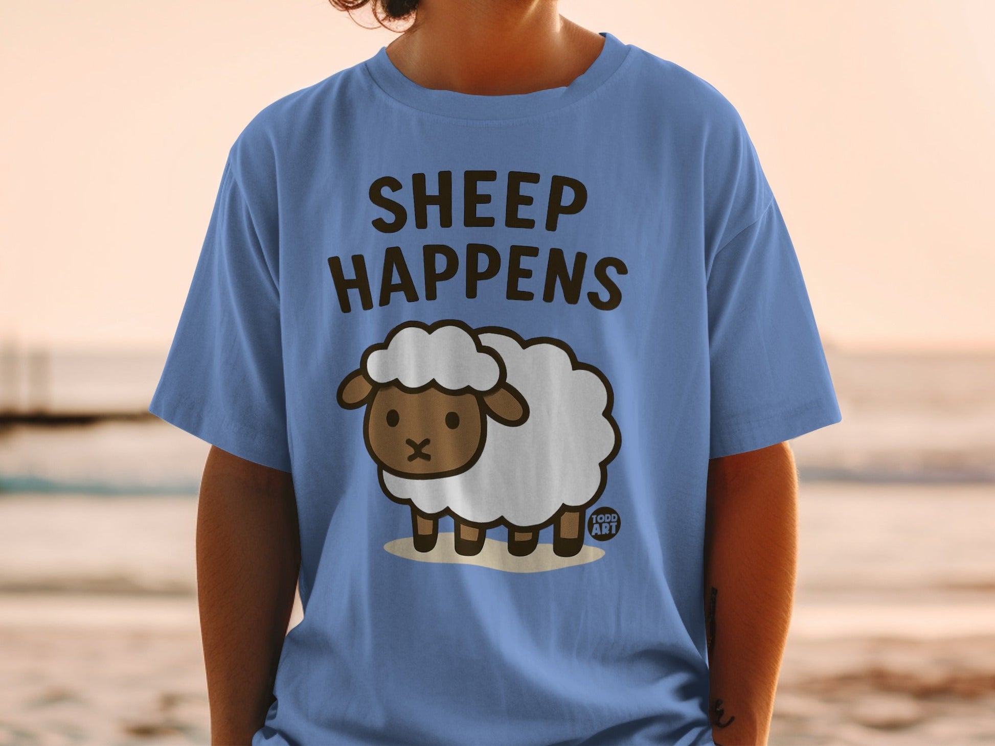 Sheep Happens Graphic Tee Casual Funny T-Shirt Product