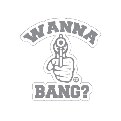 Wanna Bang Gun Hand Drawing Sticker Product