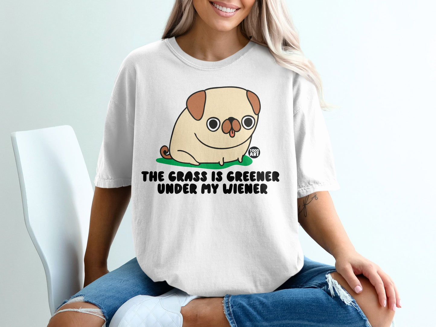 The Grass is Greener Under My Wiener T-shirt