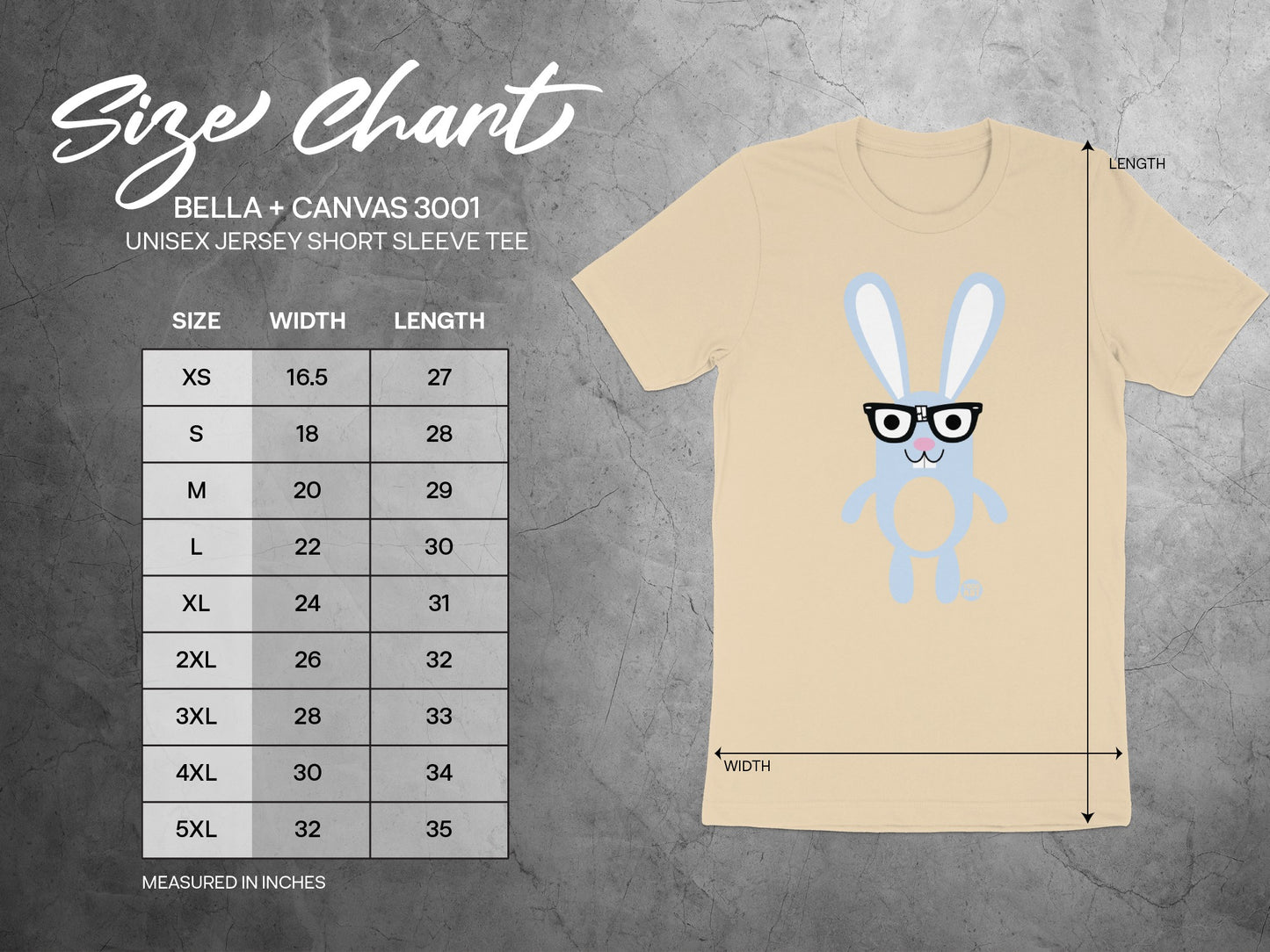 Cute Bunny with Glasses Graphic Tee