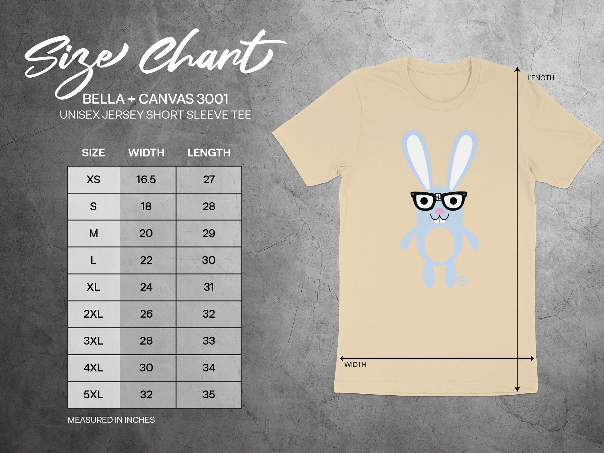 Cute Bunny with Glasses Graphic Tee
