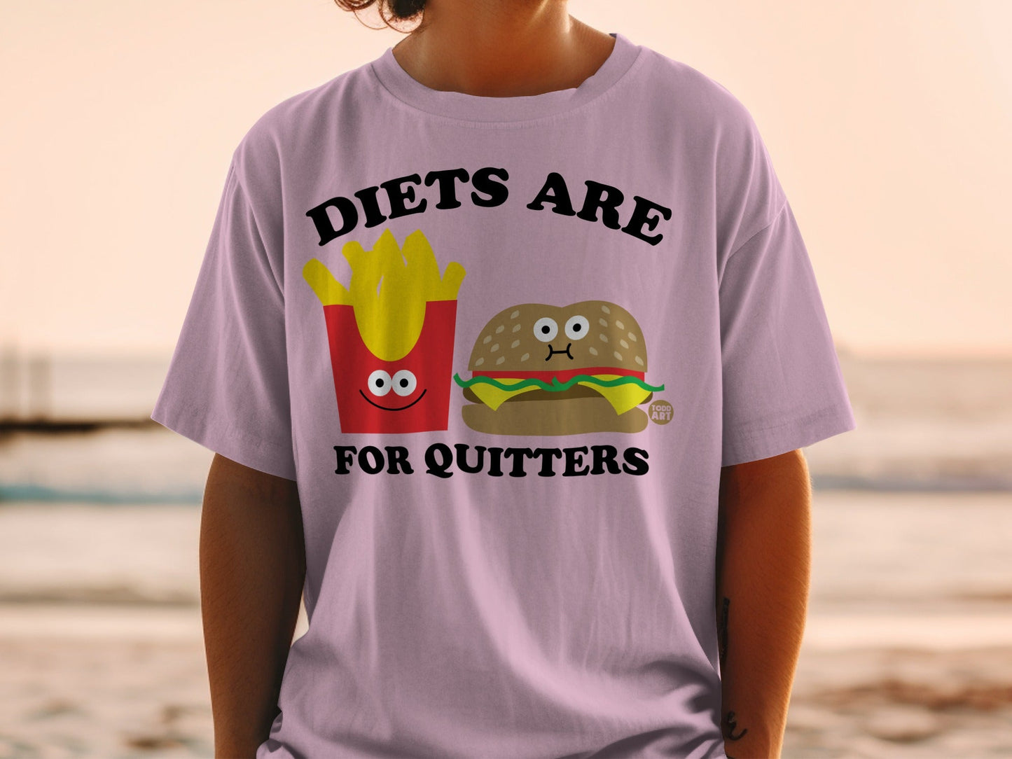 Diets Are for Quitters Funny Graphic Shirt
