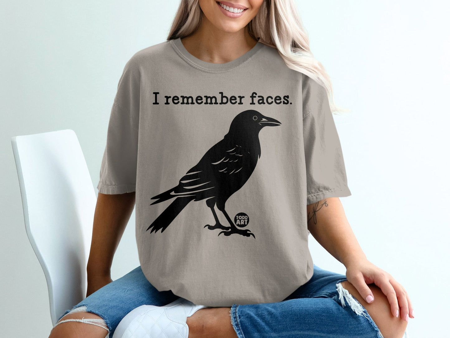 I remember faces Crow Graphic Shirt Unique Tee
