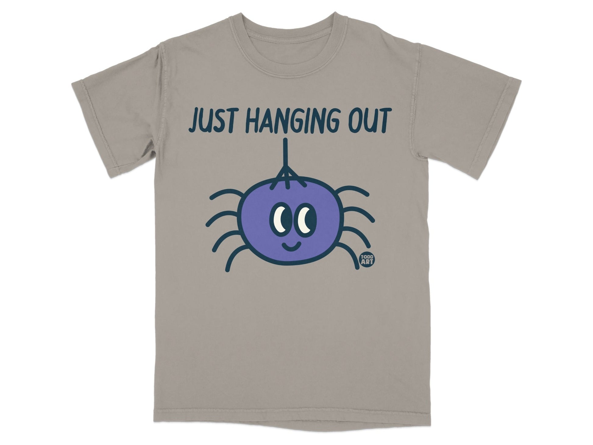 Just Hanging Out Purple Cartoon Spider T-shirt