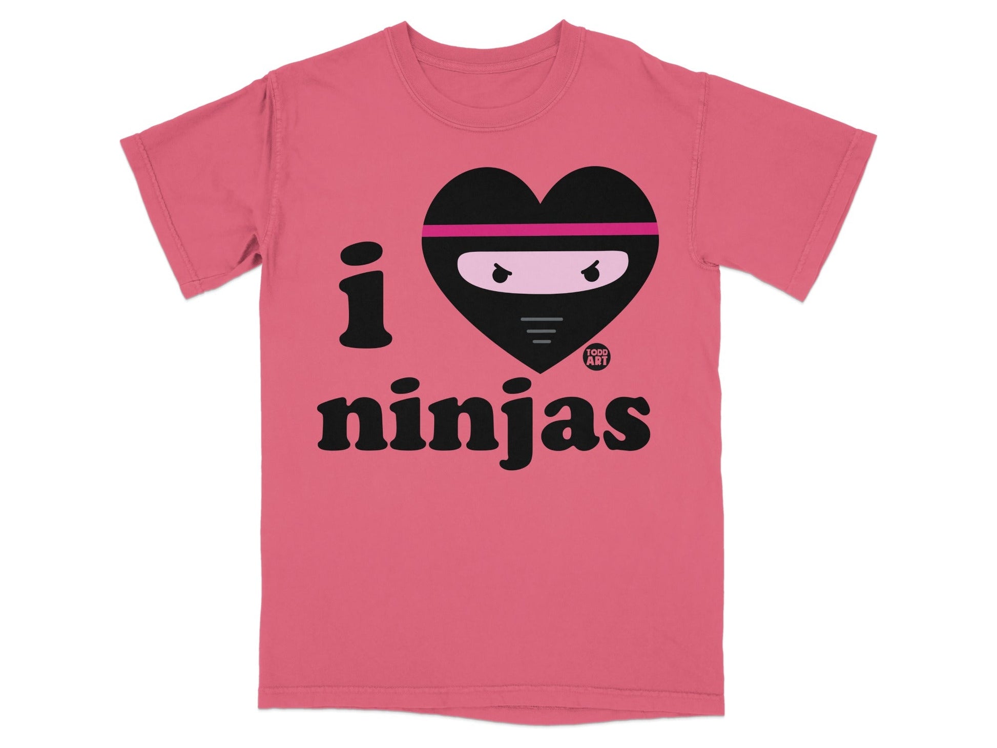 I Love Ninjas Graphic Tee Shirt Fun Novelty Product