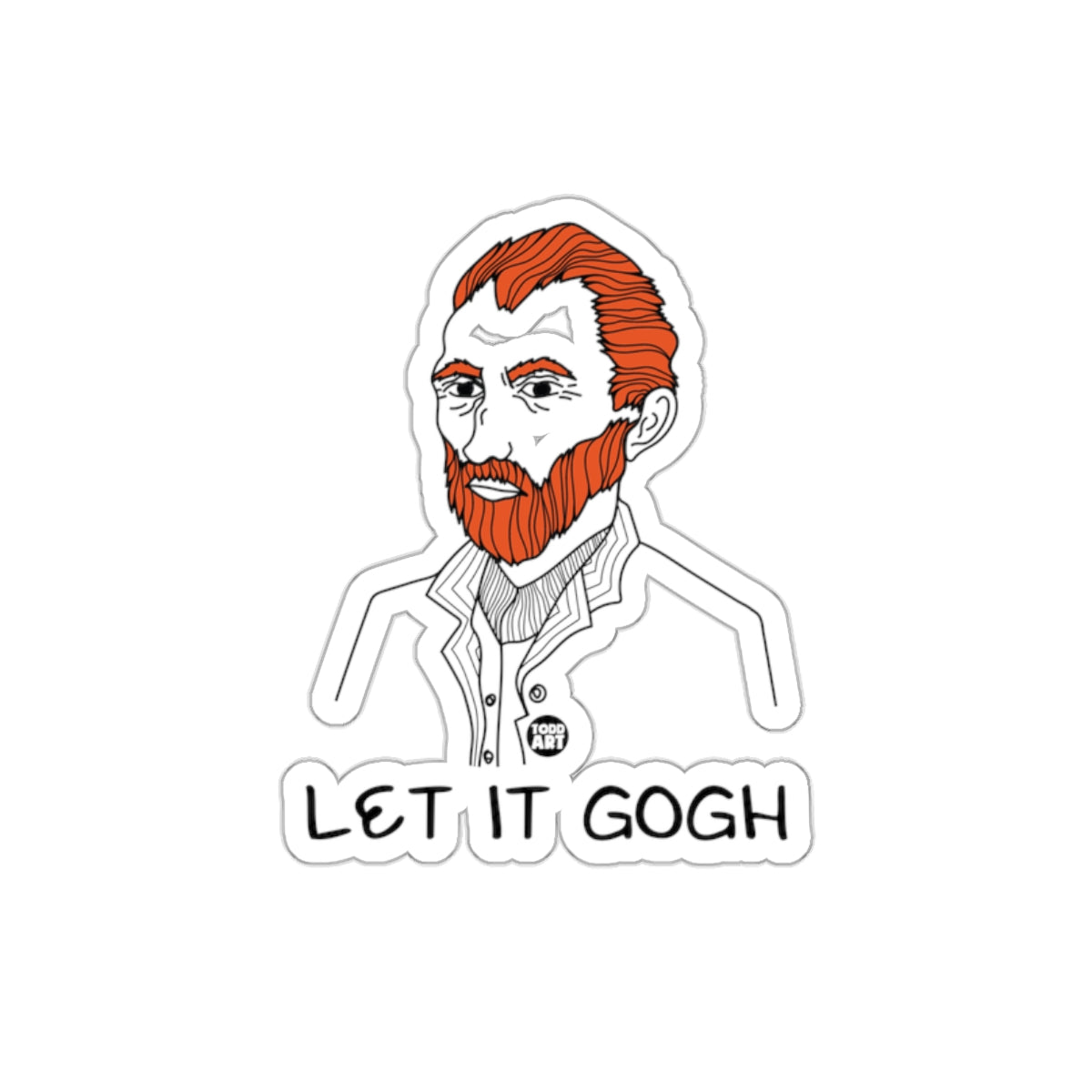 Let It Gogh Creative Van Gogh Art Stickerproduct