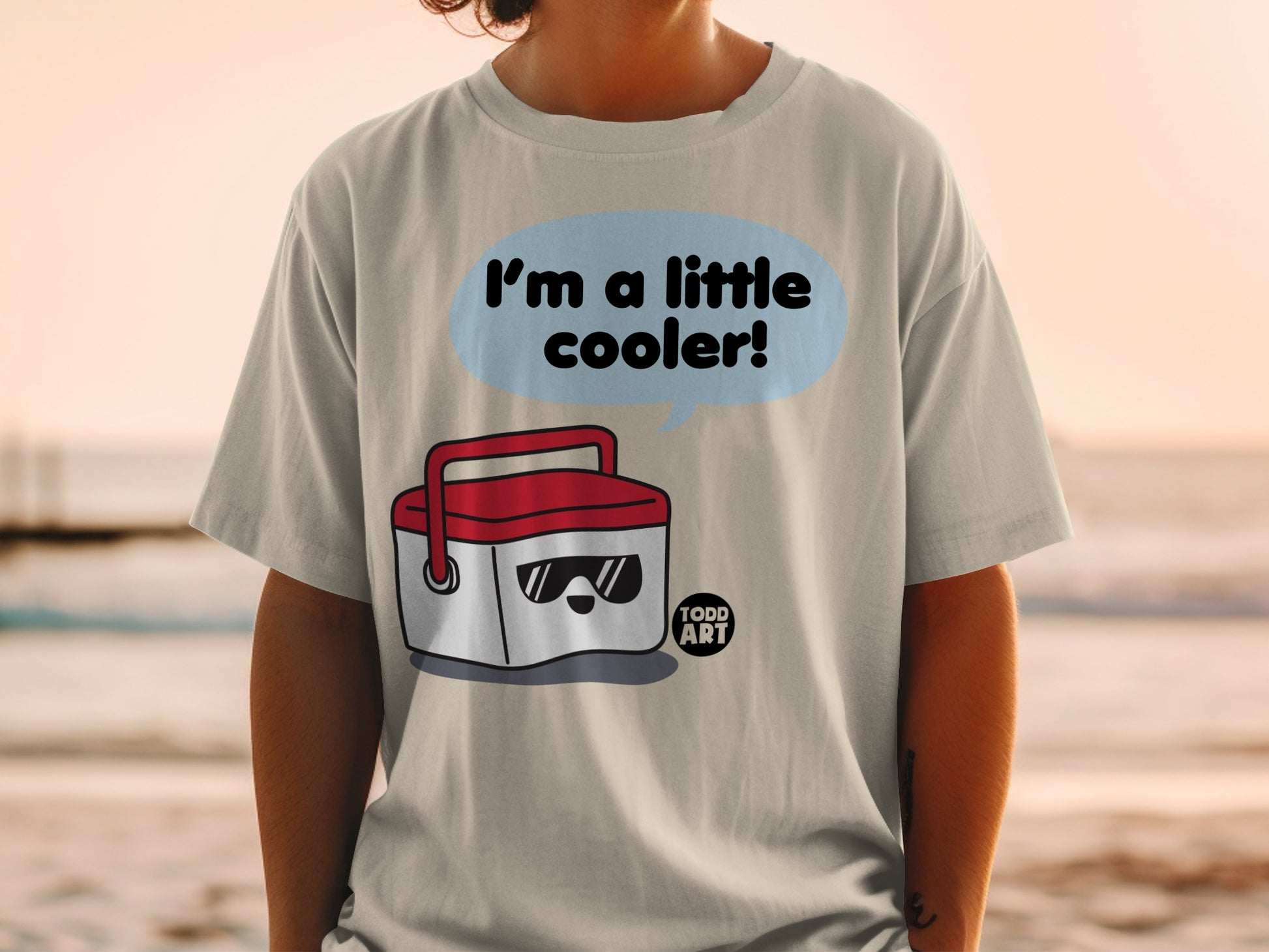 'I'm a little cooler!' Funny Cartoon Cooler Graphic product type