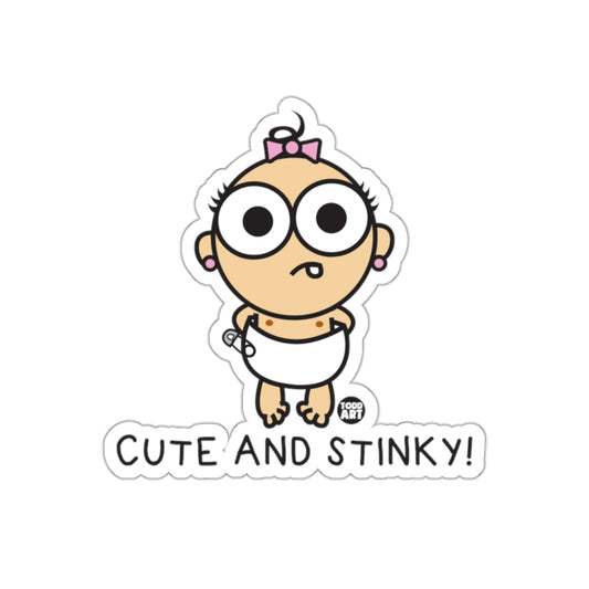 Cute and Stinky Baby Cartoon Sticker for Kids