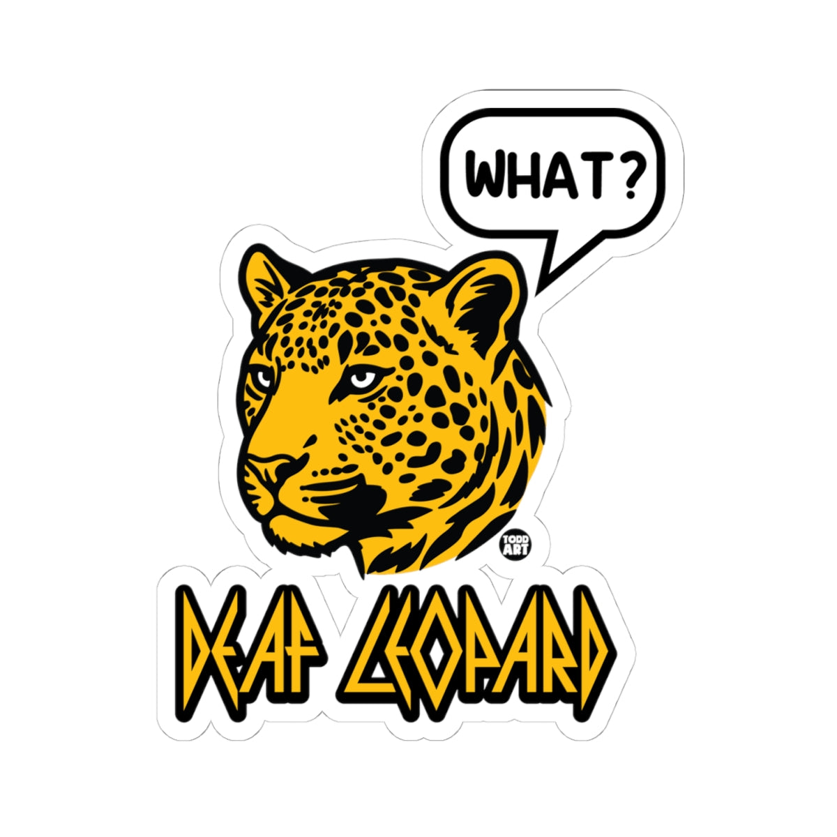 Def LeopardTodd Art Sticker