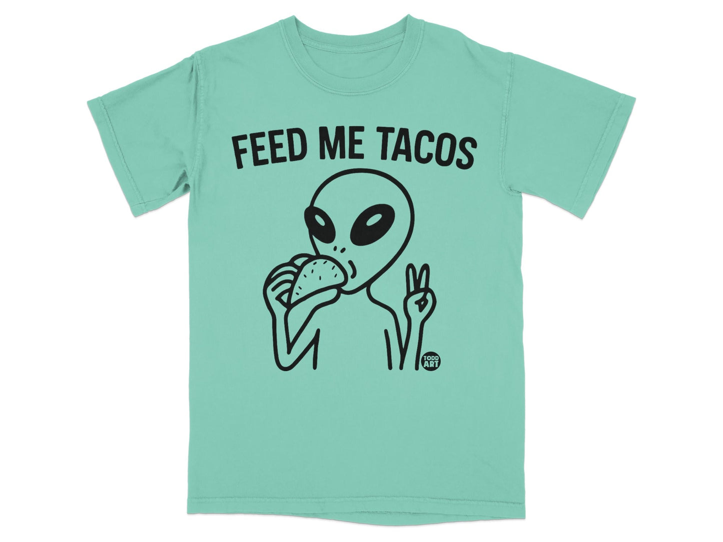 Feed Me Tacos Alien Graphic T-Shirt