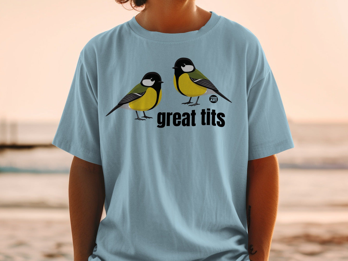 Great Tits Birds Graphic Tee Fun Statement Shirt