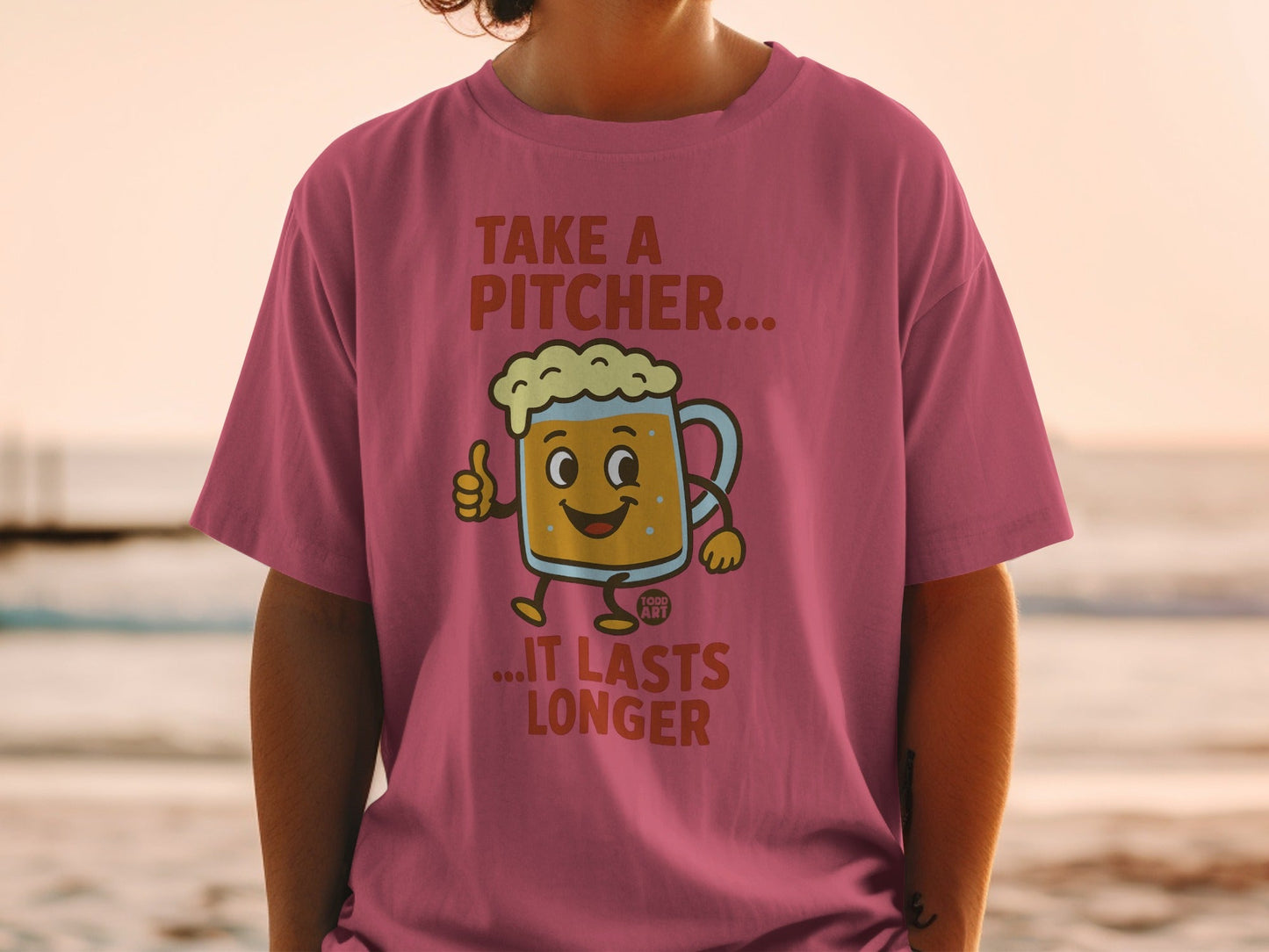 Take a Pitcher It Lasts Longer Fun Graphic T-shirt