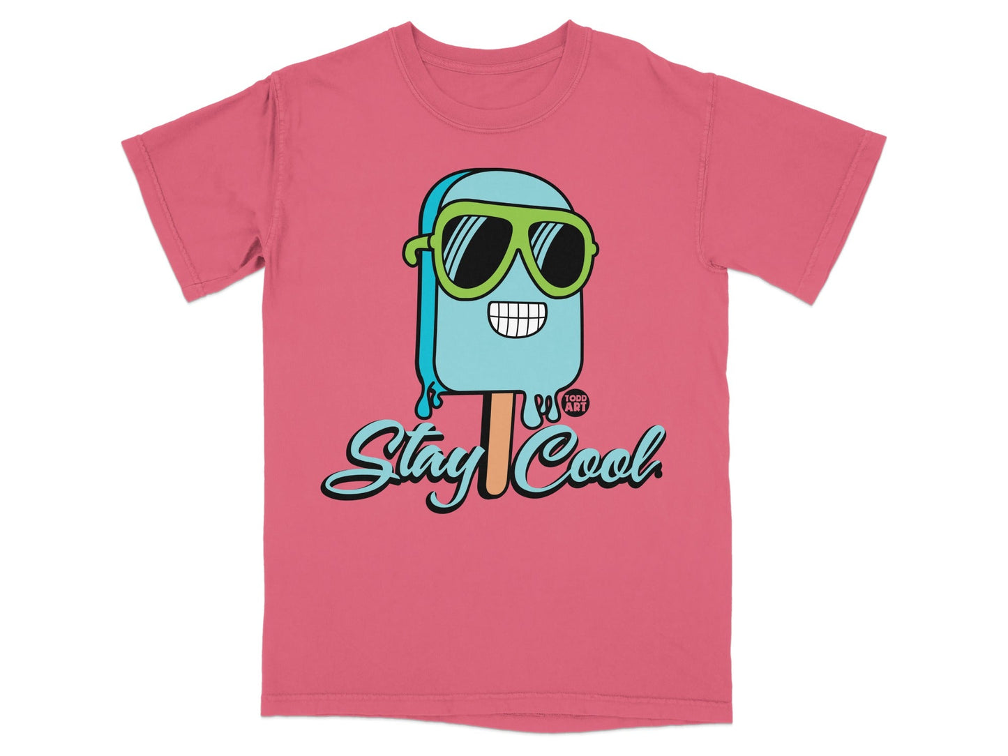 Stay Cool Cartoon Ice Cream Sunglasses T-shirt
