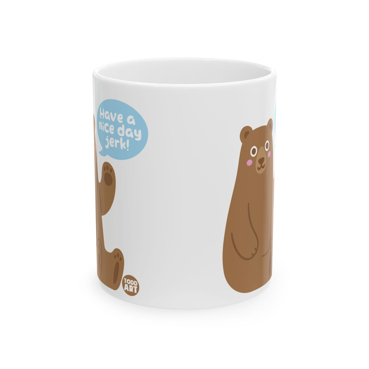 Friendly Bear Greeting Todd Art Mug