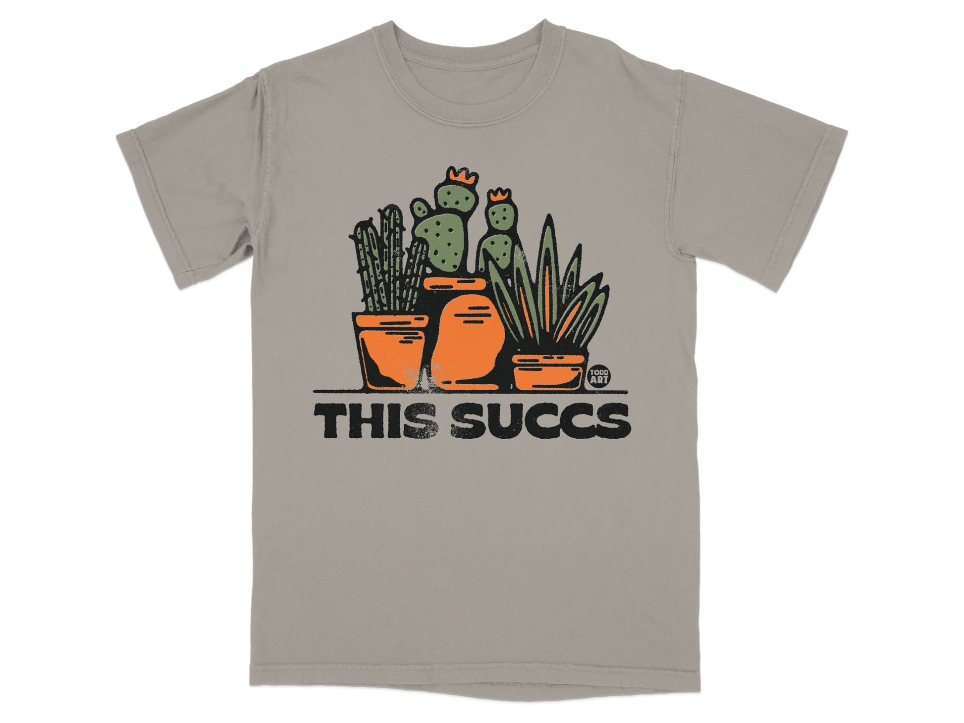 This Succs Cactus Pots Graphic Design T-shirt