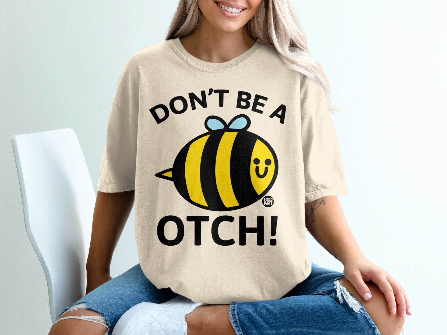 Don't Be A Otch Bee Smiley Face Graphic Shirt