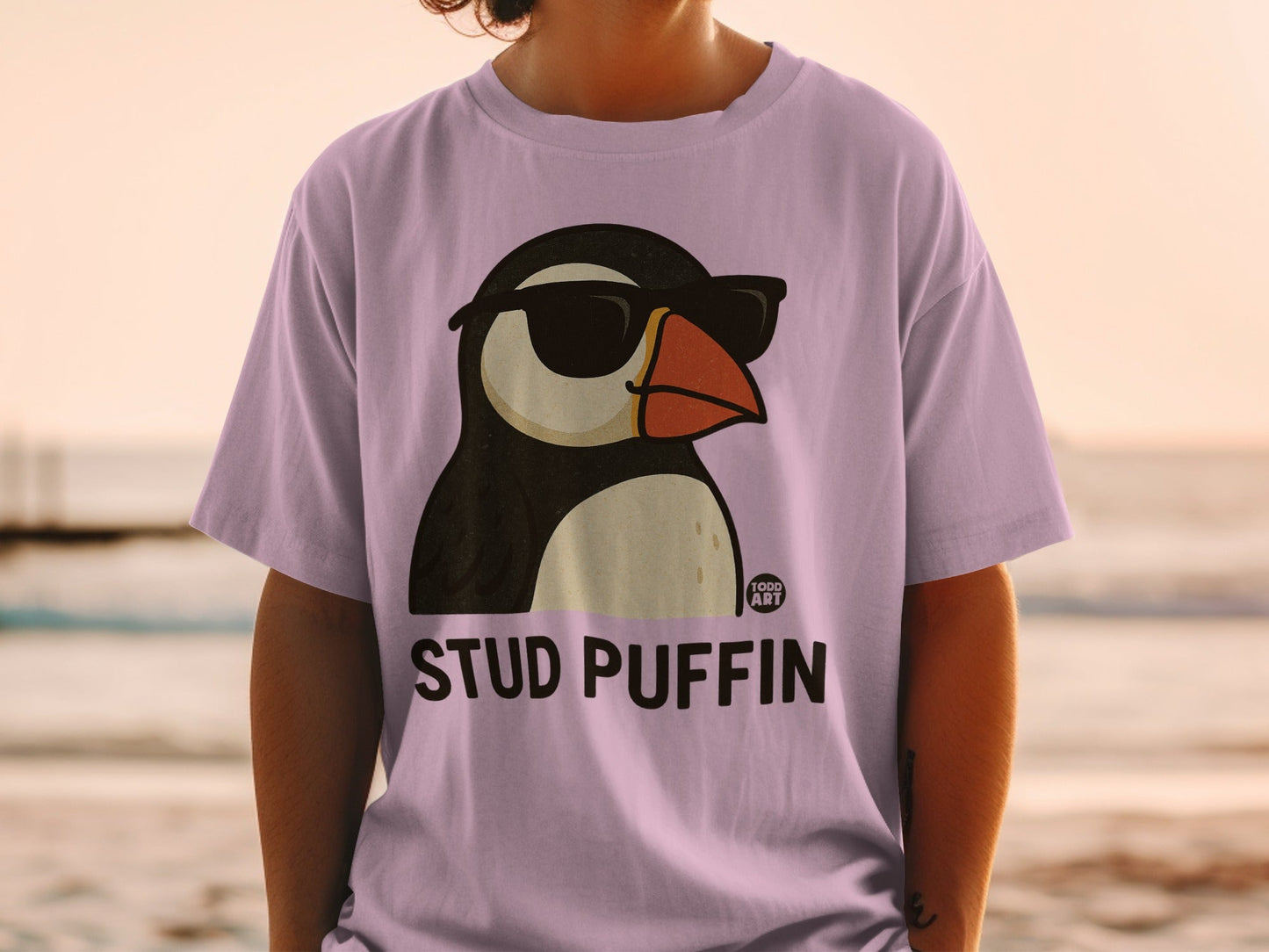 Stud Puffin Graphic Tee for Fun and Casual Looks