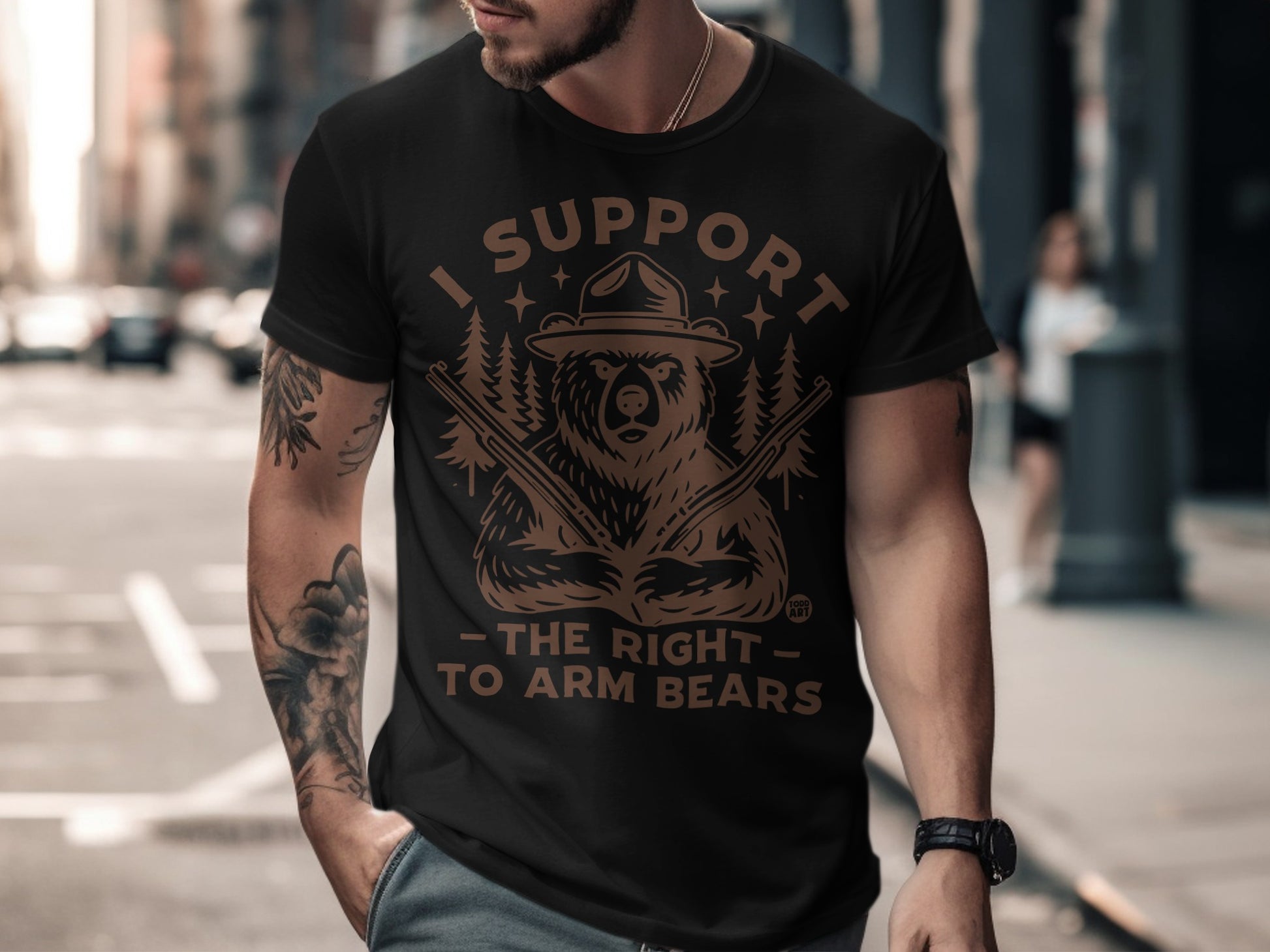 I Support The Right To Arm Bears Graphic Tee