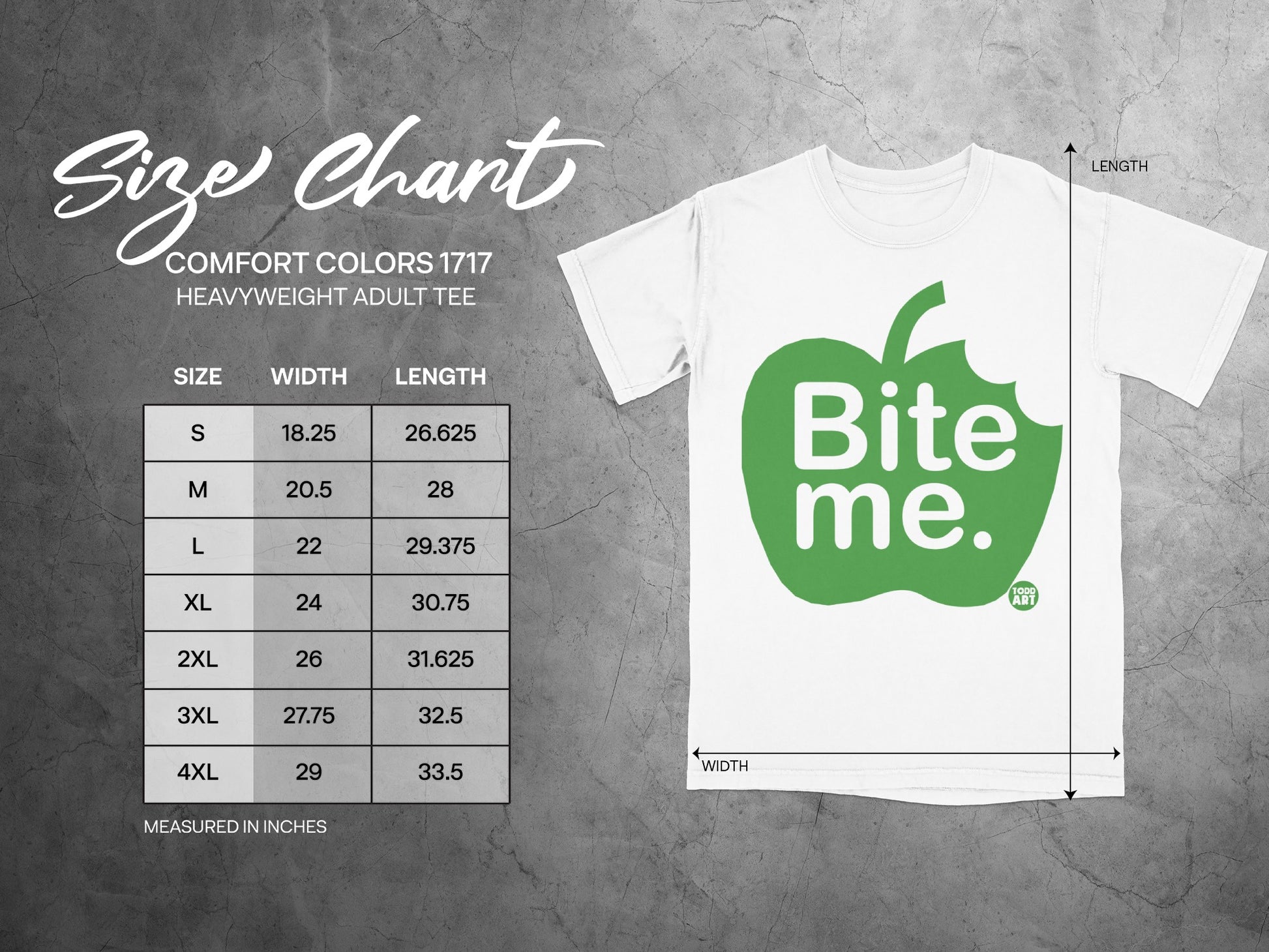 Comfort Colors 1717 Bite Me Apple Graphic Adult Tee product type