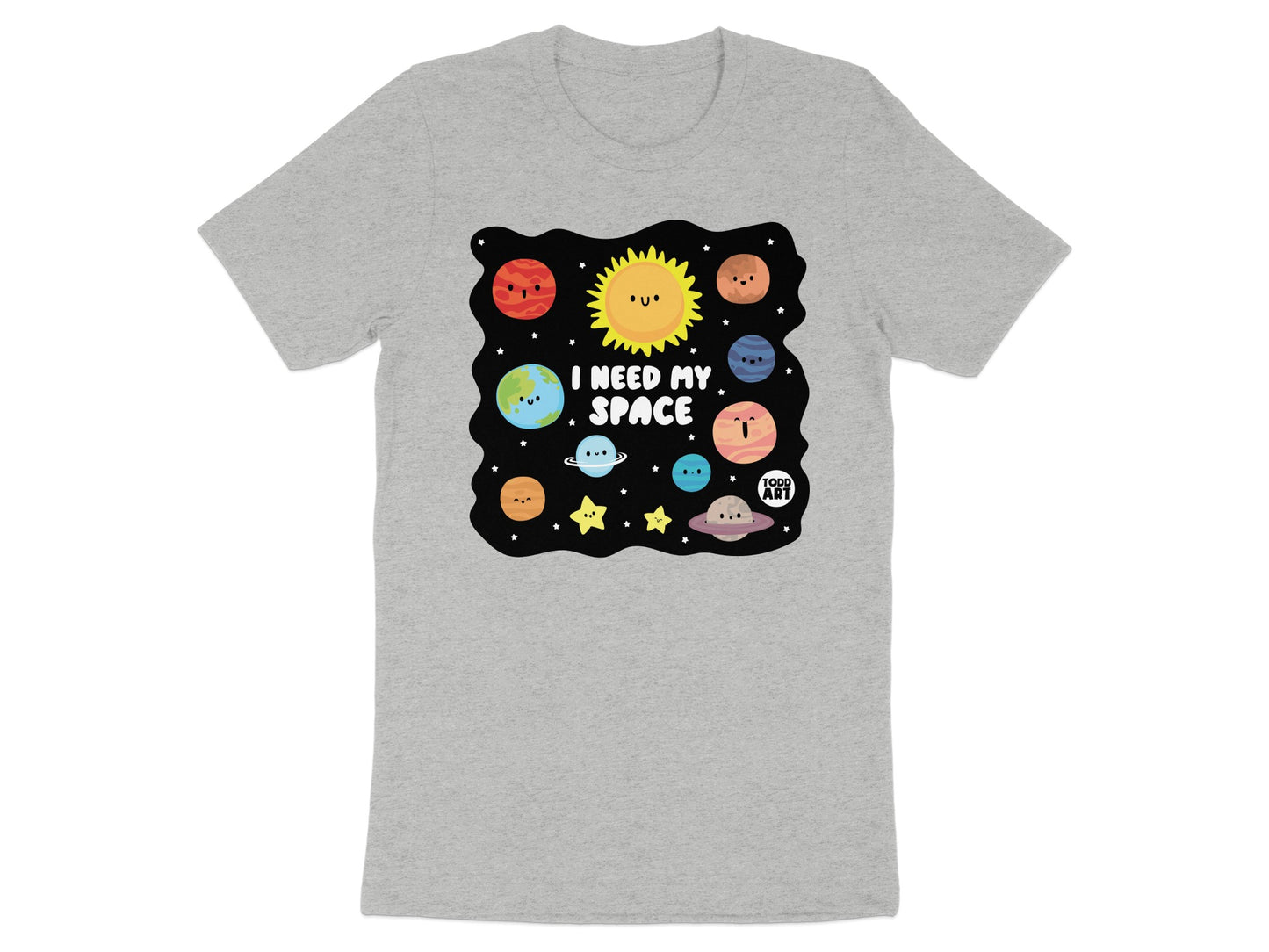 I Need My Space Planets Themed T-Shirt
