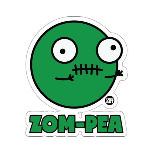 Zom-Pea Todd Art Green Zombie Pea Face Sticker 