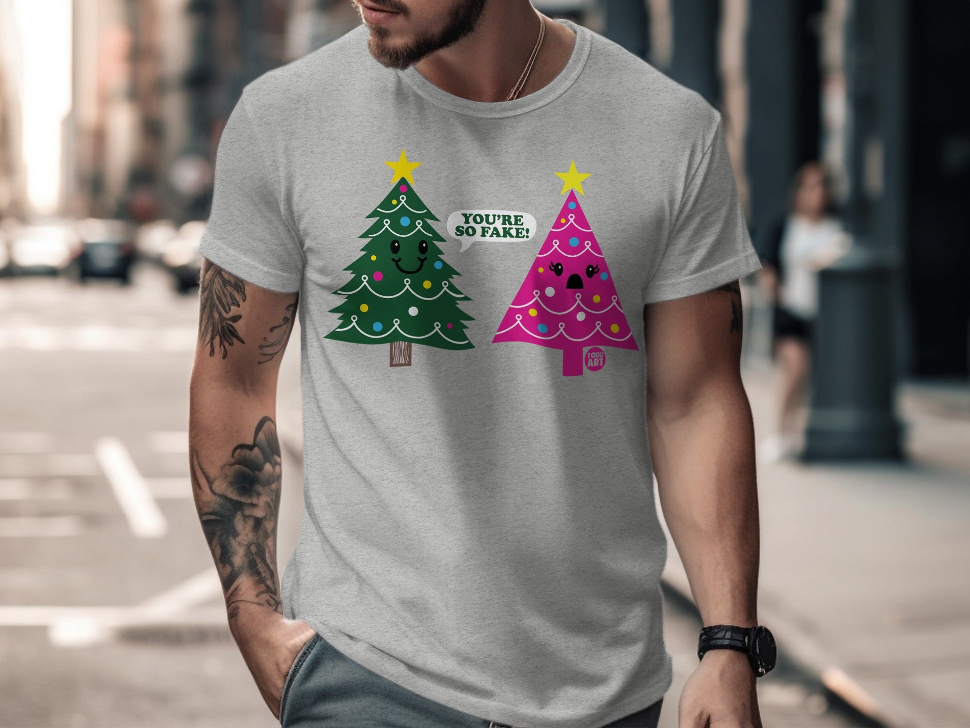 You're So Fake Funny Christmas Tree T-Shirt