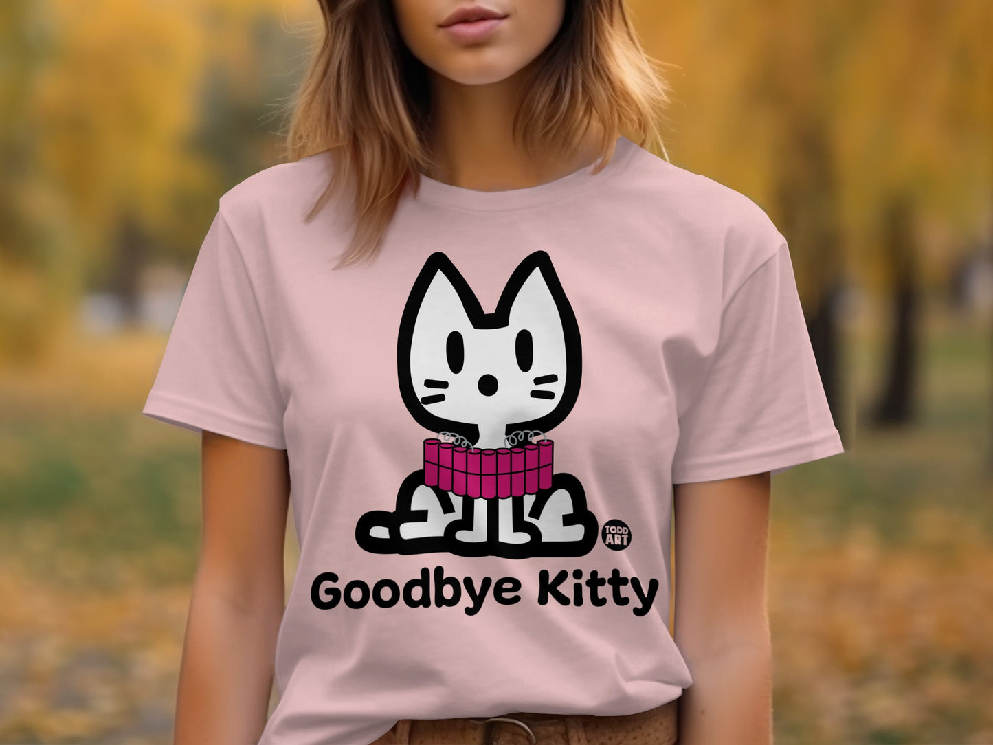 Goodbye Kitty Graphic T-Shirt for Fans of Feline Fun