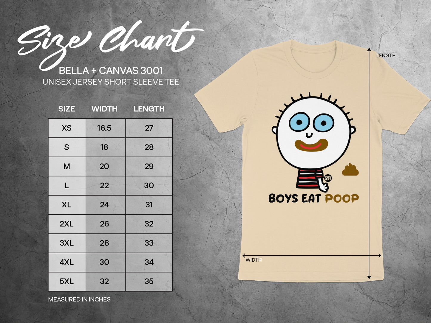 Funny Boys Eat Poop Graphic Unisex Jersey Tee