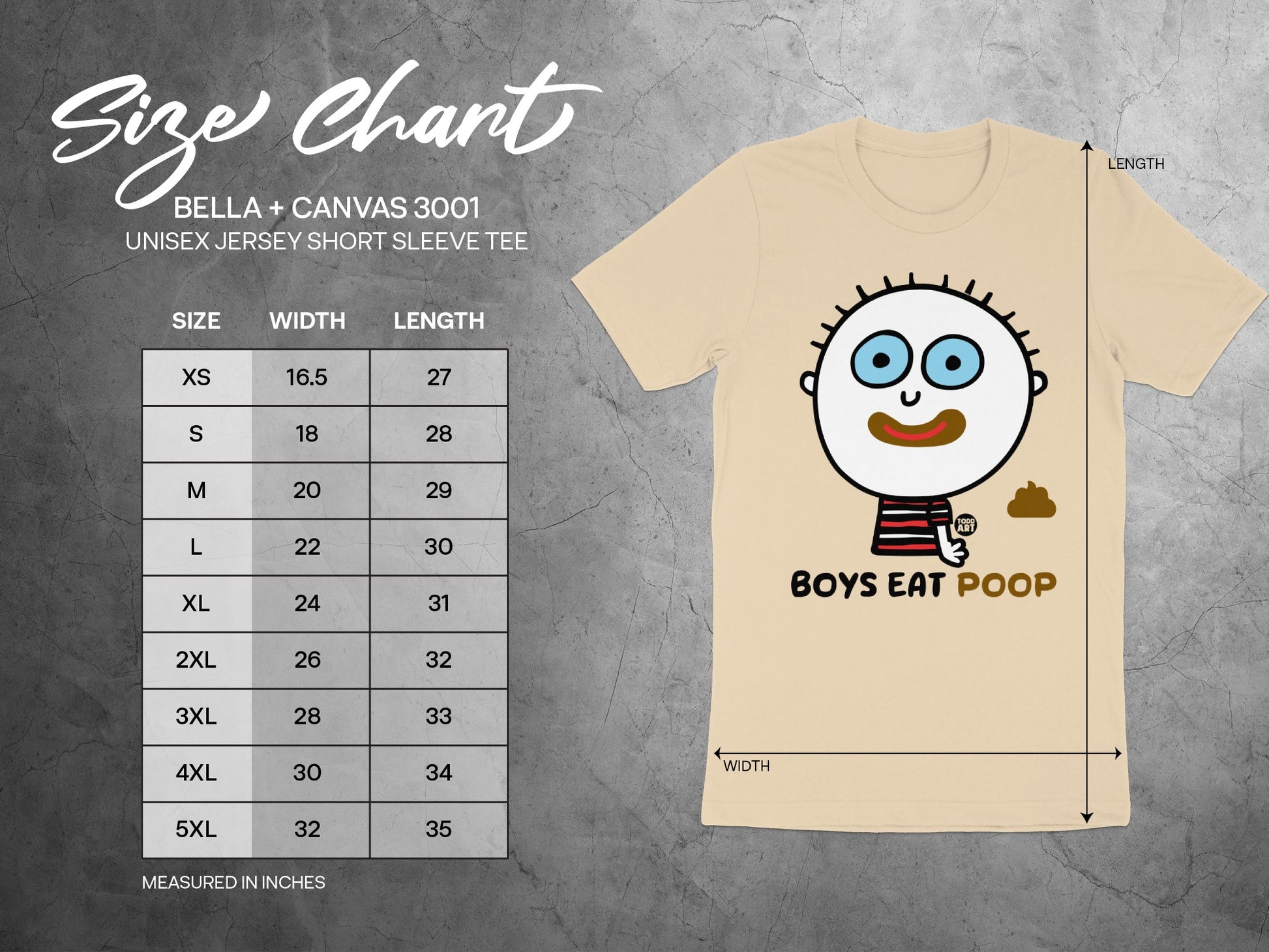 Funny Boys Eat Poop Graphic Unisex Jersey Tee