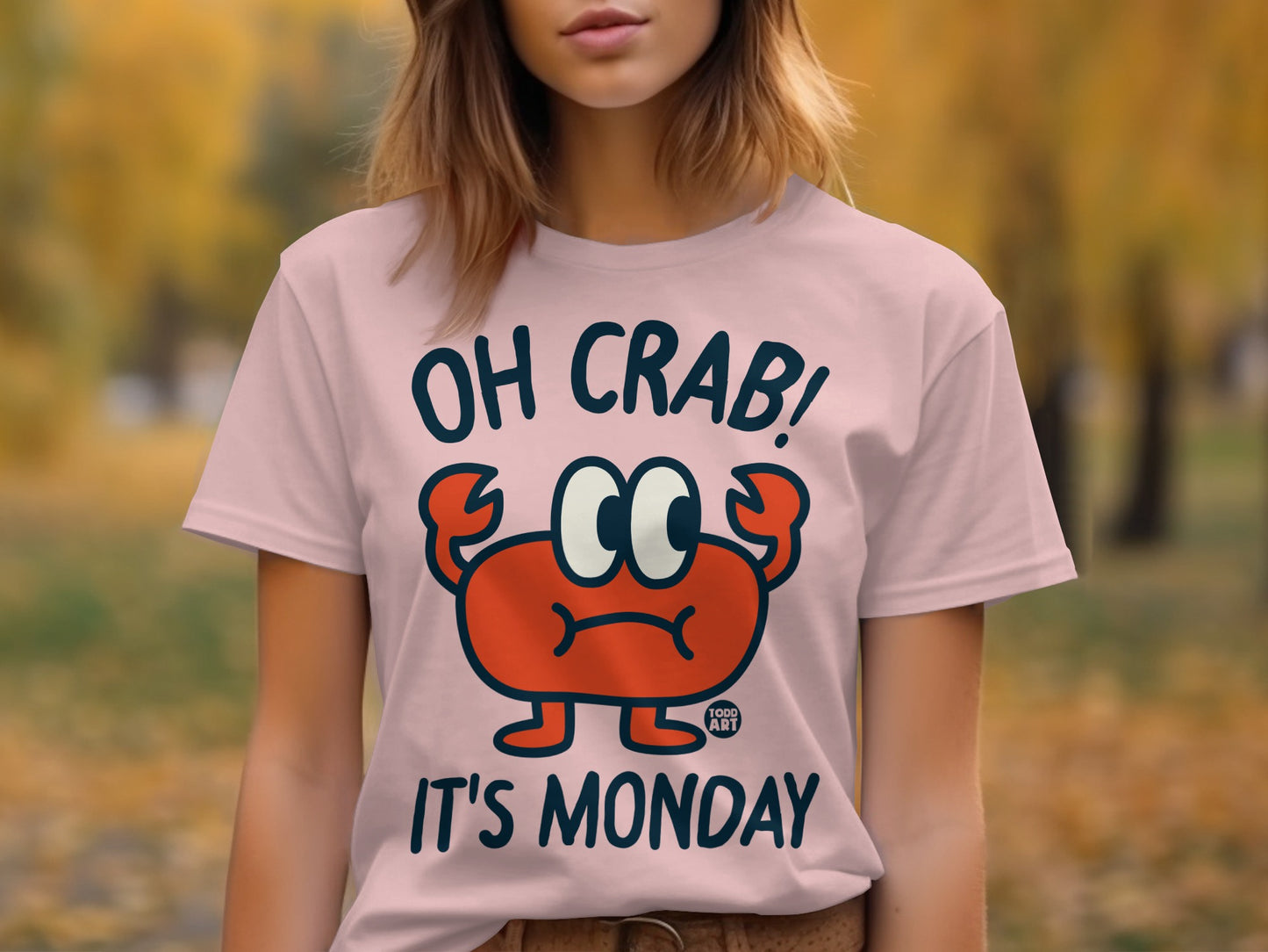 Oh Crab It's Monday Cartoon Graphic T-Shirt product type