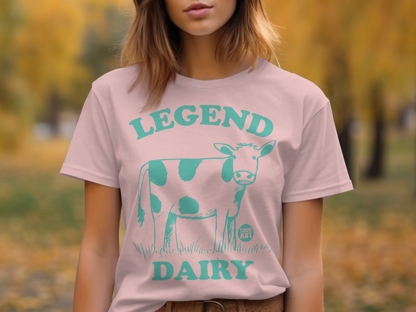 Funny Legend Dairy Graphic Tee Shirt Casual