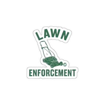 Lawn Enforcement Lawn Mower Funny Sticker Product