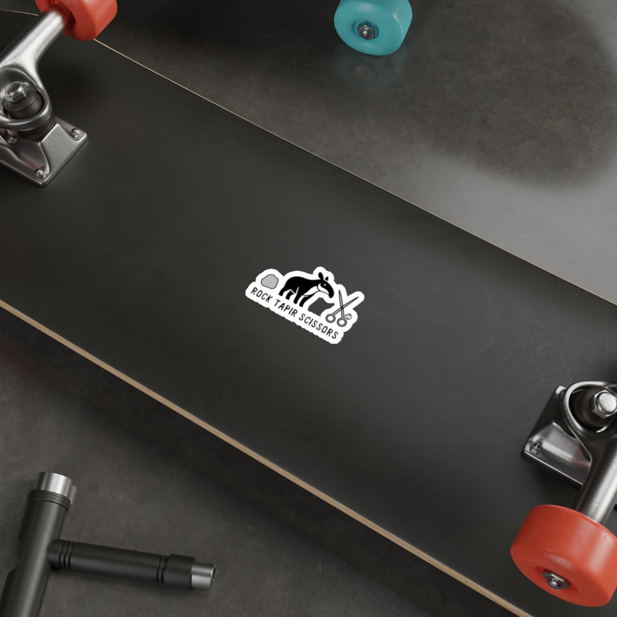 Rock Paper Scissors Skateboard Design Sticker